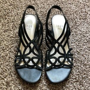 Black chunky heels 10M good quality